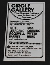 1979 Print Ad San Francisco Circle Gallery Fine Art Ghirdelli Square 781 Beach picture