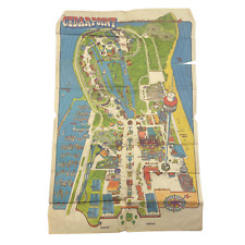 Vtg Rare 1972 Cedar Point Souvenir Map Fair / Poor Condition picture