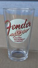 Genuine Fender ELECTRIC INSTRUMENT GUITAR COMPANY GLASS CUP BEER HEAVY VINTAGE picture