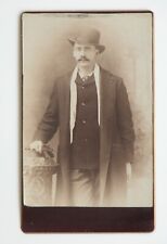 CDV Portrait Victorian Man Wild West Albumen Print RARE Photo 1890s picture
