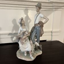 LLADRO SERENITY RARE LARGE 14.5” TALL Couple, Shepherd, Lamb # 4903 RETIRED MINT picture
