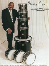 1998 Print Ad of Gretsch Broadkaster Drum Kit w Harvey Mason picture