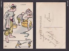 Propaganda postcard, Marine life, The Toilet, Satire, WWI picture