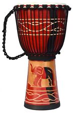LARGE DJEMBE 24 inch Height /12 inch HEAD Elephant Color (Free shipped USA) picture