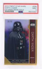 2023 Topps Finest Star Wars DARTH VADER Extended Base #EB8 GOLD /50 PSA 9 picture