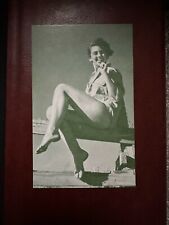 Vintage 1940's Mutoscope Arcade Pinup Card Cheesecake Bench At Beach picture