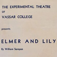 1943 Elmer And Lily William Saroyan Program Vassar College Experimental Theatre picture