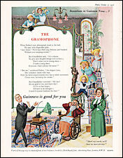 1956 Guinness Beer Ale The Gramophone Guinness Time British art print ad ads8 picture