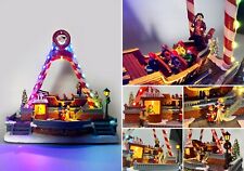 LED Animated Village Christmas Pirate Ship Scene Silent or Music picture