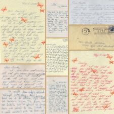 Vtg 1960s Romantic Love Letters Mail Bundle Lot MCM Butterflies Handwritten Poem picture