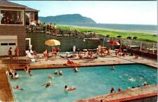 Gearhart, OR Oregon  HOTEL GEARHART Pool~Horses ROADSIDE Clatsop County Postcard picture