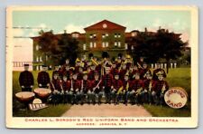 c1915 Charles L Gordons Red Uniform Band Orchestra Jamaica NY P220A picture