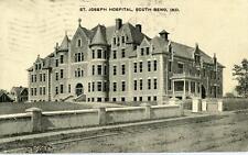 1908 ST JOSEPH HOSPITAL*SOUTH BEND INDIANA*BLACK & WHITE ANTIQUE POSTCARD picture