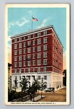 Providence, RI-Rhode Island, Telephone Building Motor Car, Vintage Postcard picture