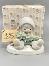 VTG 1989 Precious Moments Figurine Don’t Let The Holidays Get You Down 522112 picture