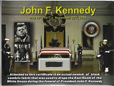 Genuine Piece of Black Fabric Used During the Funeral of John F. Kennedy picture