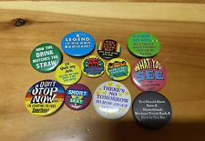 Vintage Humor Pinback Buttons Lot Of 12 picture