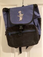Vintage 1999 Blue & Black Pillsbury Doughboy Poppin' Fresh Backpack 16” picture