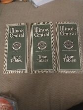Lot Of 3  Illinois Central Time Table Brochures Dated 1930 & 31, Good Condition  picture