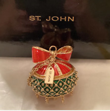 ST JOHN KNIT COLLECTION HOLIDAY ORNAMENT. SWAROVSKI. 2015.(LAST ONE AVAILABLE) picture