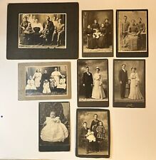 Antique Vintage Family Photos Wedding Children Baby Cabinet Card Movie Props picture