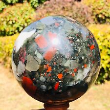 4.57LB Natural African blood stone quartz sphere crystal ball reiki healing 878 picture