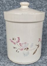 Finest Ceramics Floral Cookie Jar, 7 Inches Tall, Beige, Kitchen Decor VIDEO picture