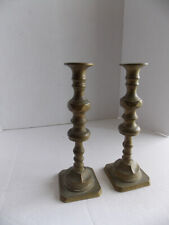 Pair of Antique 19th Century Brass candleholders 11