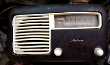 Vintage 1940s MELROSE (Detrola) Tube Radio Bakelite White Trim AM Police picture