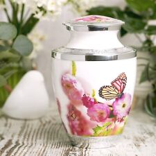 Beautiful Butterfly Flower Adult Human Large Cremation Funeral Ash Keepsake Urn picture