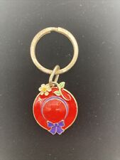 VINTAGE Red Hat Society KEY RING Key Fob Red Hat Purple Bow Yellow Daisy picture