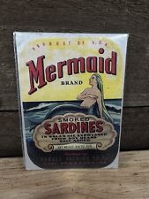 Vintage Mermaid Brand “Smoked Sardines” Advertising Print picture