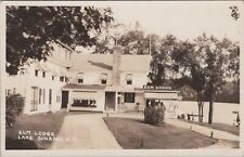 Elm Lodge Lake Sunapee New Hampshire George's Mills 1931 RPPC Postcard picture