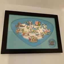 DLR - Disneyland Retro Collection - 11 Pin Framed Set SHAG Map Disney Pin 37395 picture