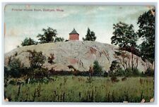 Dedham Massachusetts Postcard Powder House Rock Exterior c1909 Vintage Antique picture