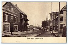 c1910 Depot Square Exterior Building Lakeport New Hampshire NH Vintage Postcard picture