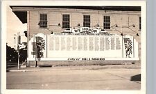 WE HONOR VETERANS MURAL hillsboro wi postcard rppc wisconsin patriotic history picture