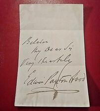Edwin Paxton Hood, 1820-1885, English author, Signed Signature, letter, ALS picture