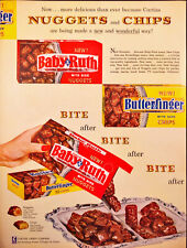 1960 Curtis Candy Print Ad Baby Ruth Butterfinger Candy Dish picture
