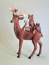 Melrose International Stately Stag Deer with Woodland Friends Figurine picture