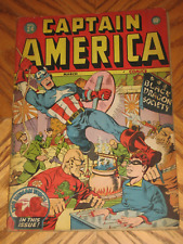 Vintage Captain America comic book, March 1943, No 24 Vol 2. Original, As Is picture