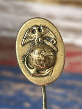 Beautiful Span Am to WWI U.S Marine Corps EGA Stickpin Sweetheart or Service Pin picture