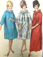 VINTAGE 1960s ROBE Pattern RUFFLE NECK Pullover ROBE Simplicity 5765 SzMED 14-16 picture