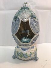 Vintage Musical Egg Shaped Sculpture Classic Treasures Music Box Works 7.5” Tall picture