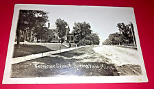 C. 1919 Antique Real Photo Postcard of Residence street, Springfield Minnesota picture