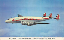 Capital Airlines, Capital Constellations, Circa 1950's Postcard, Unused picture