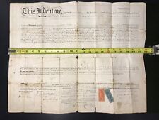 Indenture Land Deed 1869 Philadelphia w/ Stamps & Embossing picture