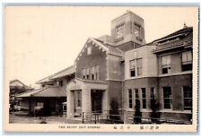 Kyushu Japan Postcard The Beppu Hot Springs Building Entrance c1920's Antique picture