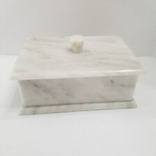 Keepsake White Marble Box W/lid Home Decor  picture