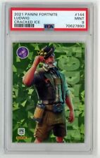 2021 Panini Fortnite #144 LUDWIG CRACKED ICE GREEN EPIC OUTFIT PSA 9 MINT picture